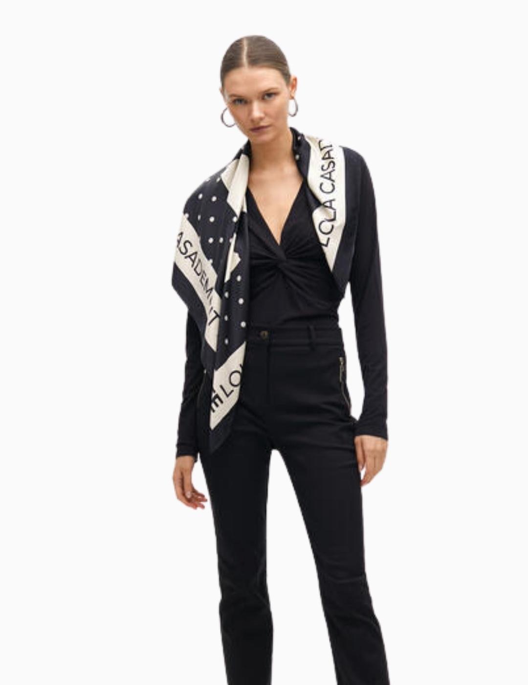 CAMISETA LOLA CSDM BY MAITE PUNTO NUDO NEGRO