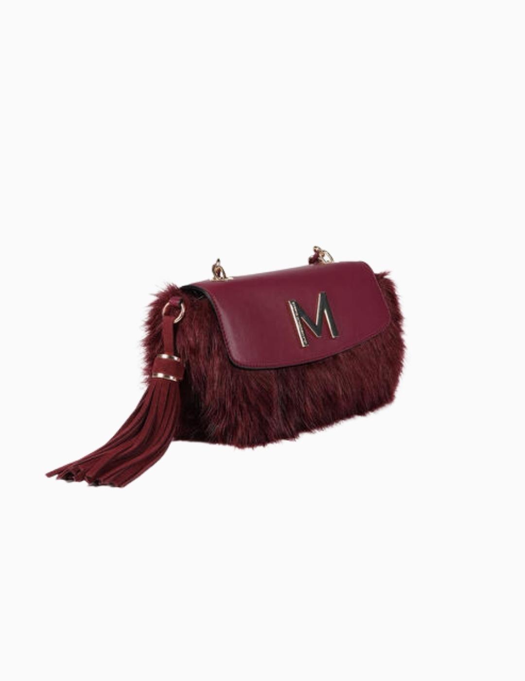 BOLSO LOLA CSDM BY MAITE PELO CON SOLAPA BURDEOS