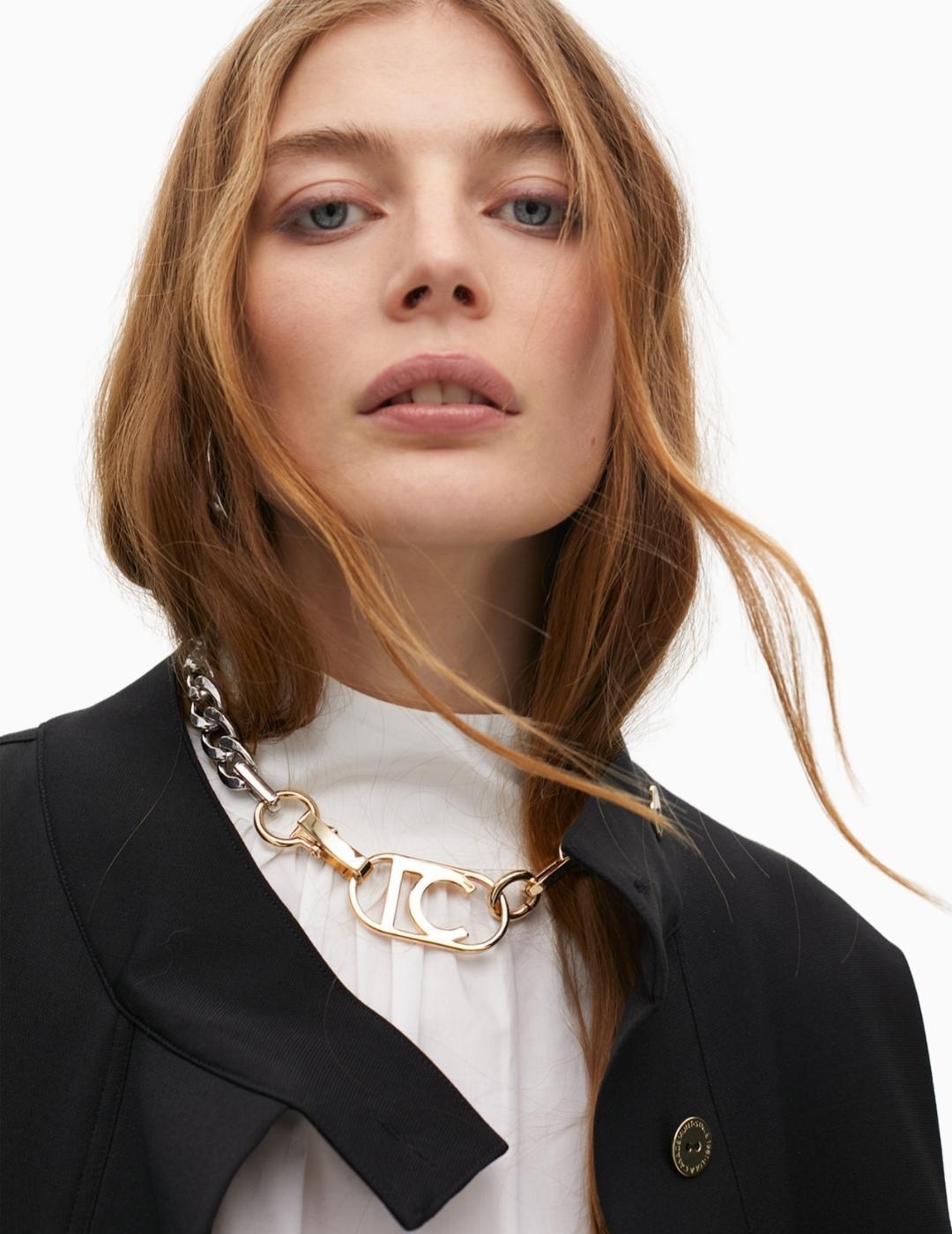 CHAQUETA LOLA CSDM CINTURA AJUSTABLE NEGRO