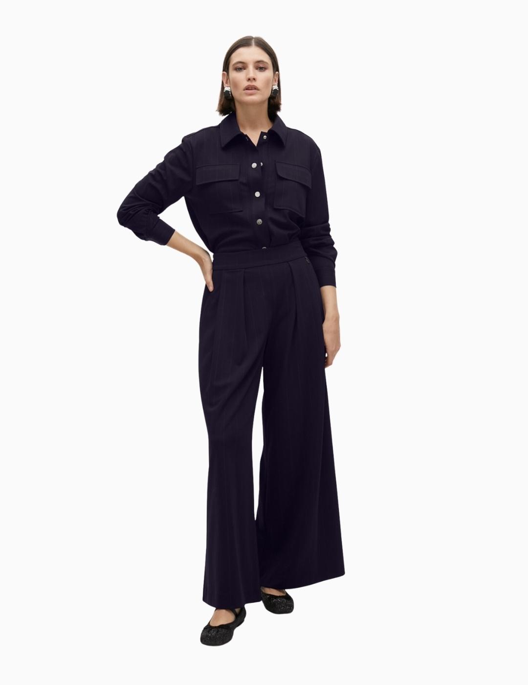 PANTALÓN LOLA CSDM RAYA DIPLOMÁTICA PINZA AZUL