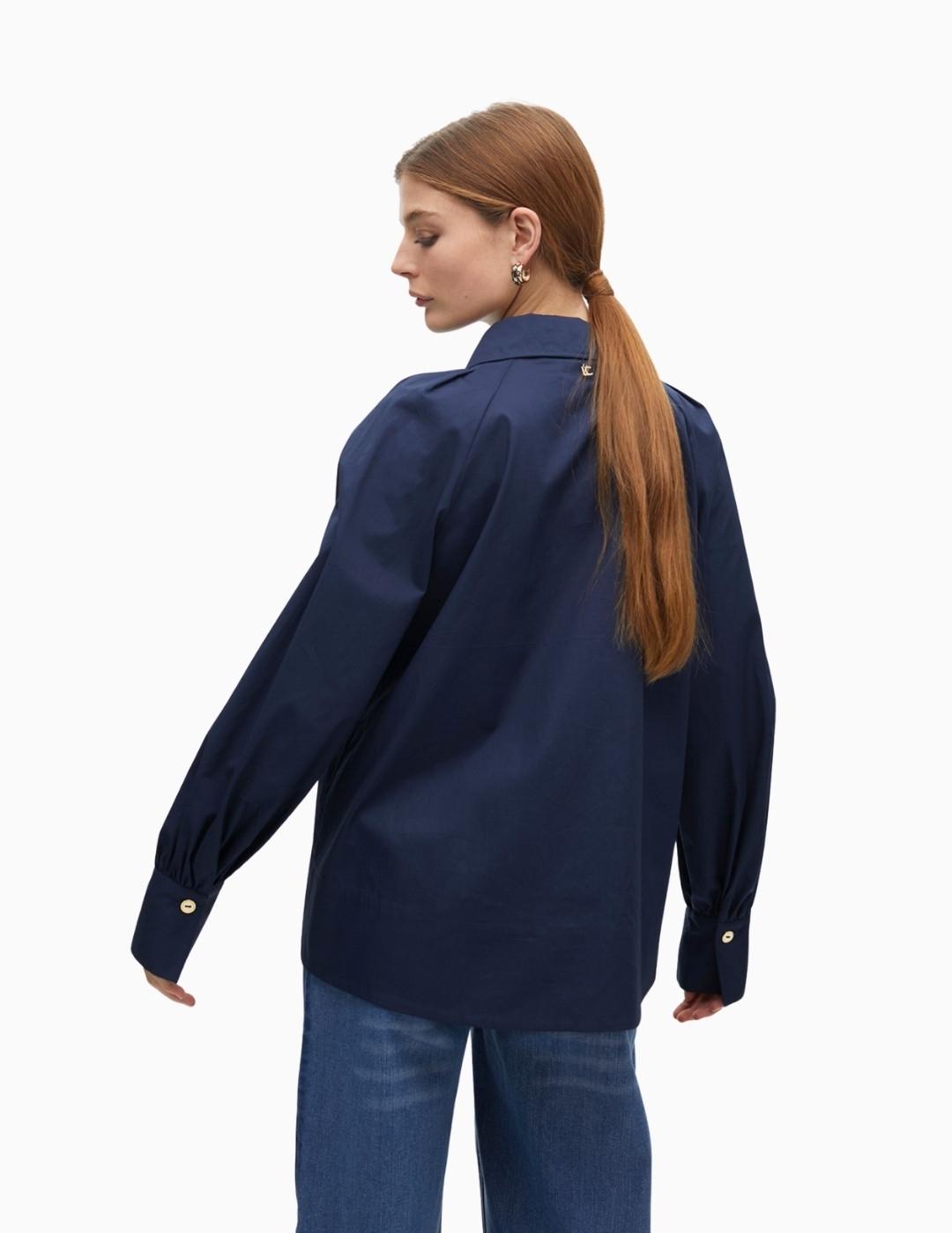 CAMISA LOLA CSDM PICO MANGA ABULLONADA AZUL