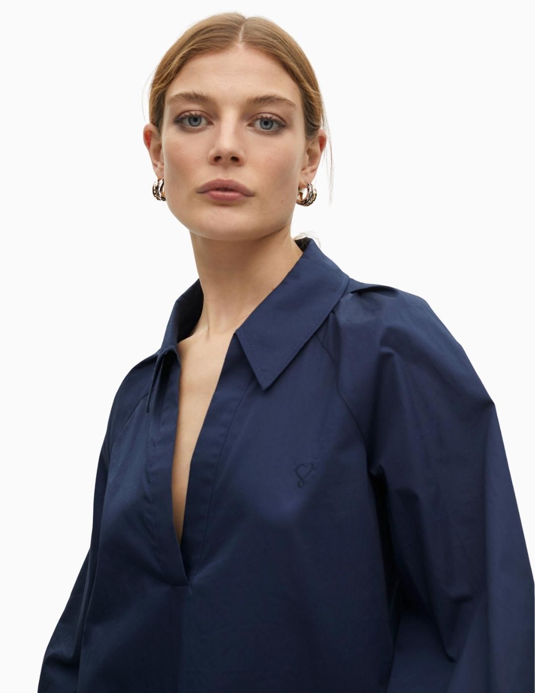 CAMISA LOLA CSDM PICO MANGA ABULLONADA AZUL