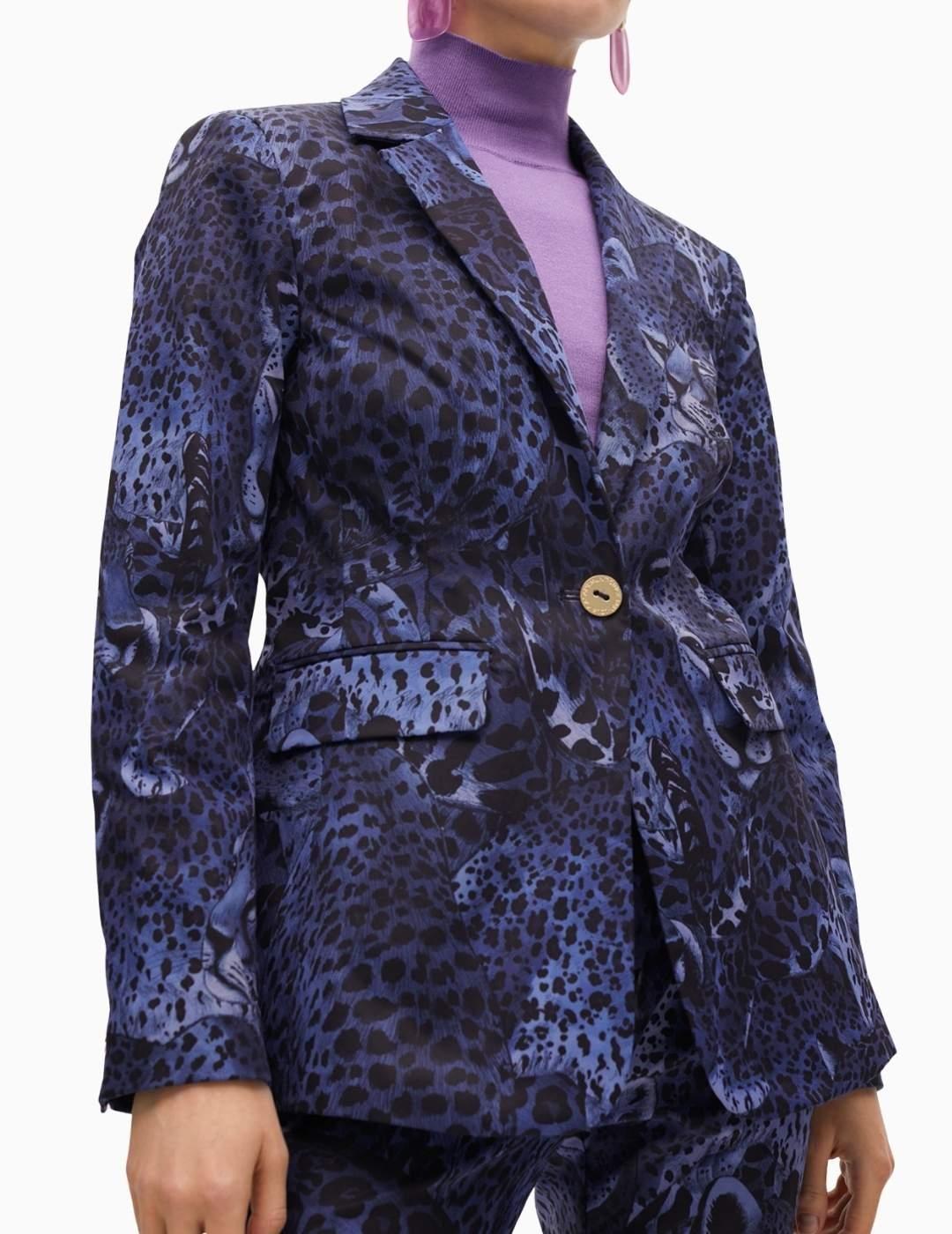 AMERICANA LOLA CSDM FITTED ANIMAL PRINT AZUL