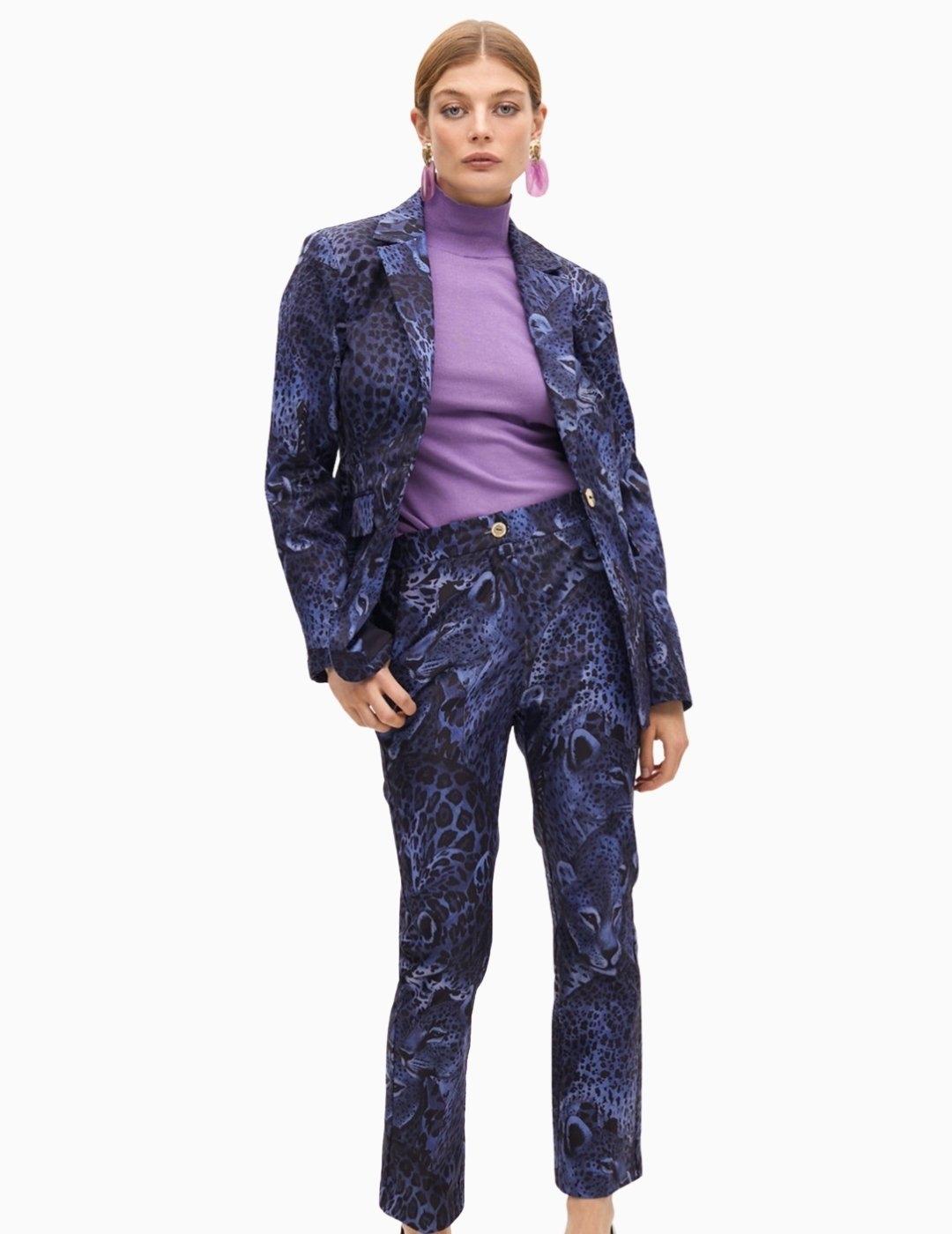 AMERICANA LOLA CSDM FITTED ANIMAL PRINT AZUL