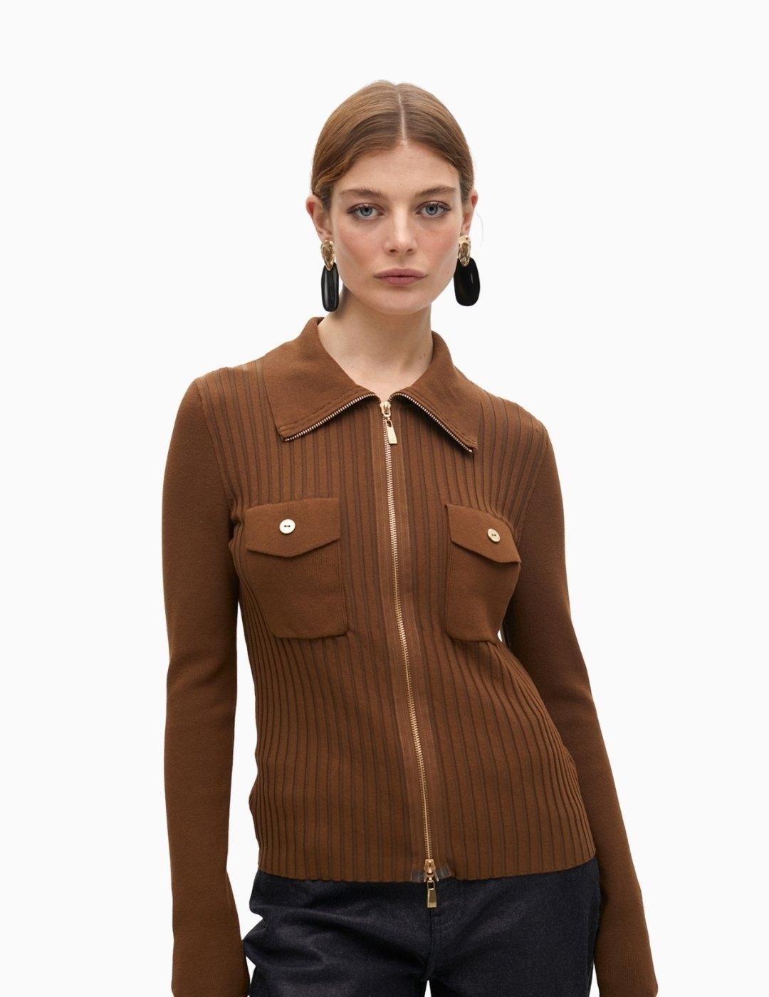 CÁRDIGAN LOLA CSDM CREMALLERA DOBLE BOLSILLO