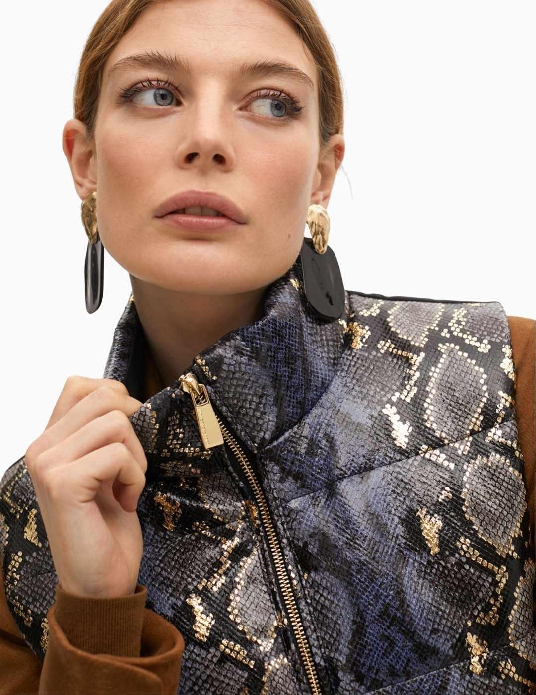 CHALECO LOLA CSDM ACOLCHADO SNAKE NEGRO