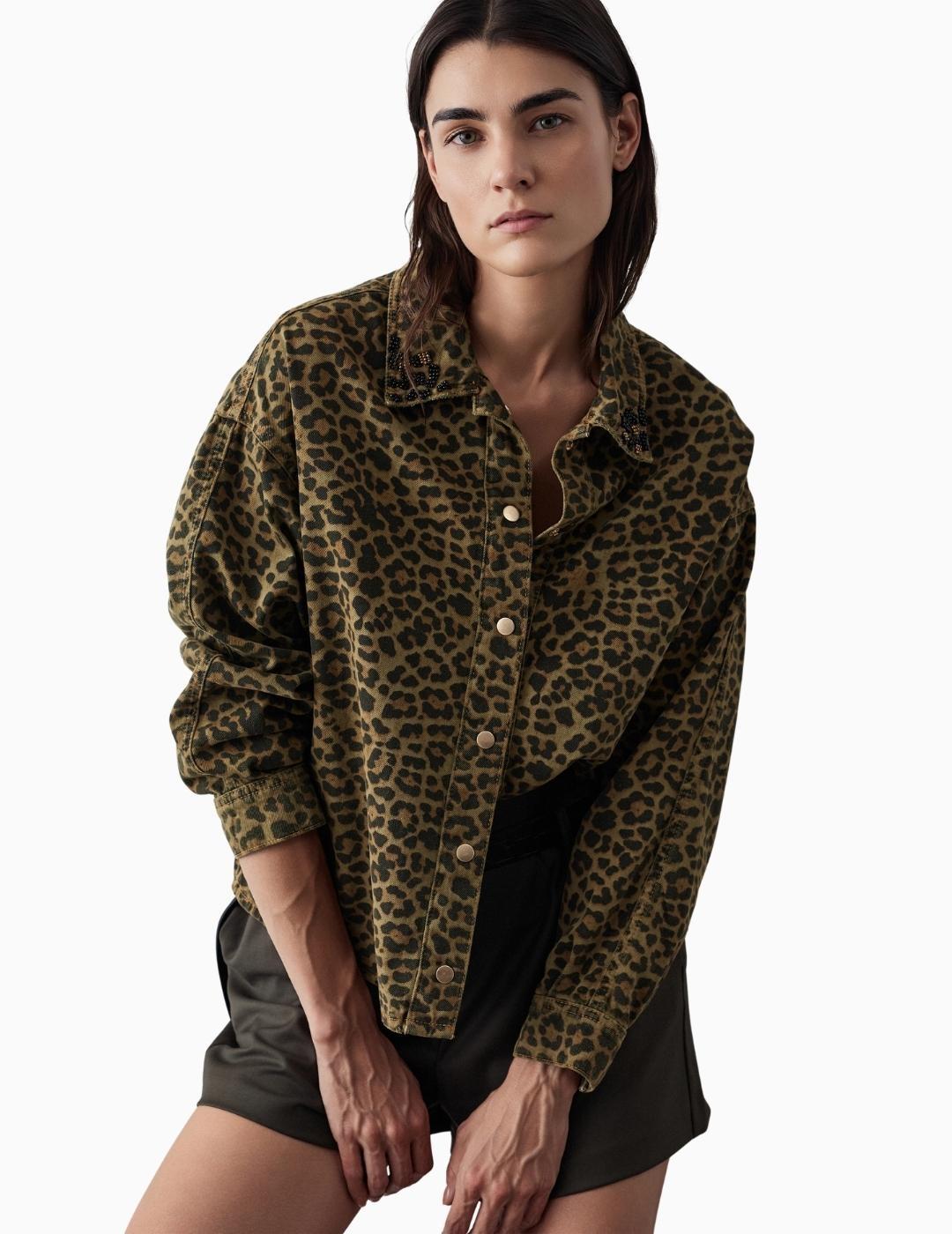 CHAQUETA BSB ANIMAL PRINT DENIM