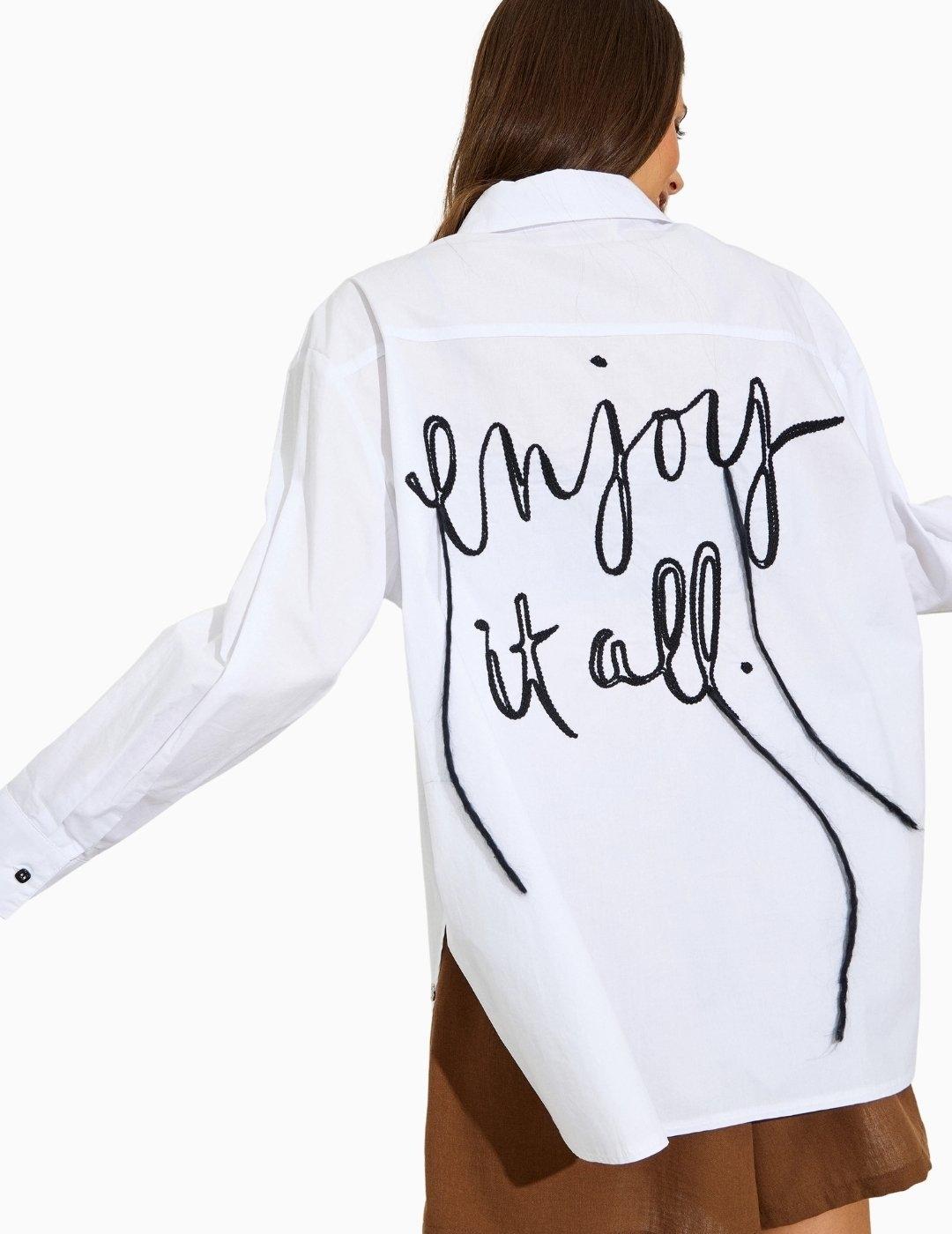 CAMISA BSB ESPALDA BORDADA BLANCA