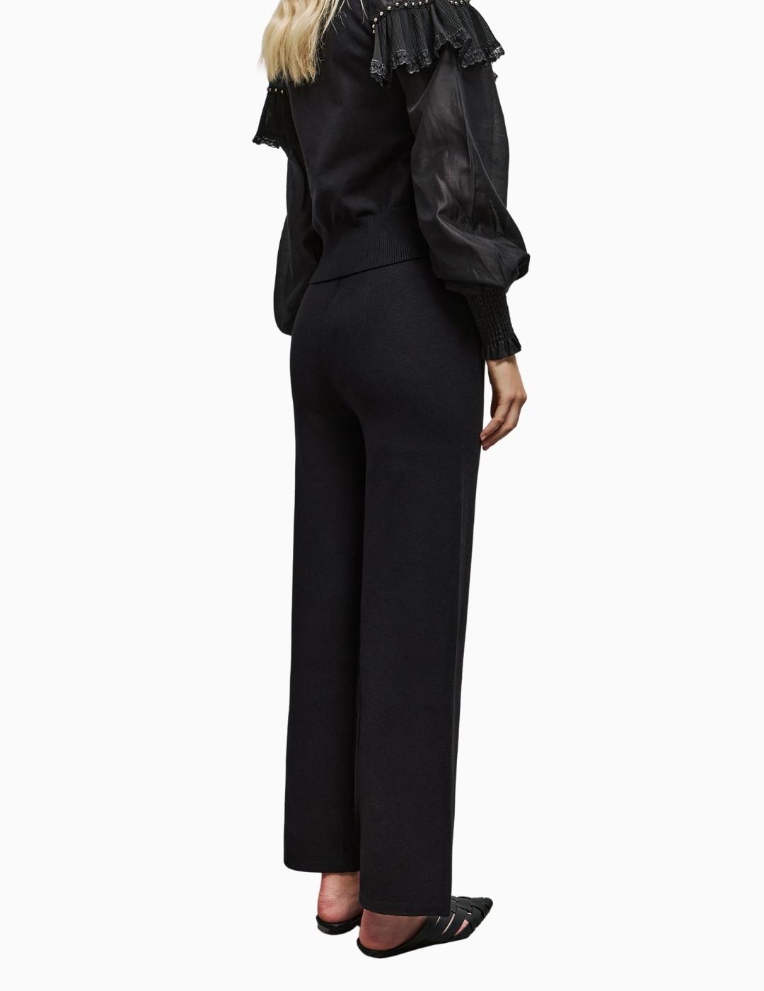 PANTALÓN  BSB DE PUNTO FLARE NEGRO