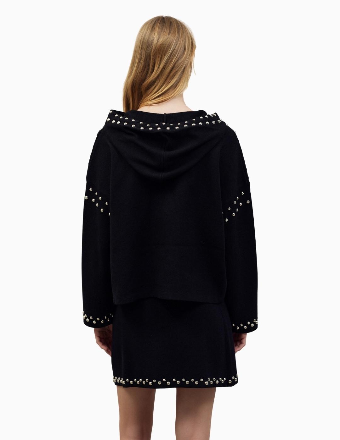 SUDADERA BSB DE PUNTO TACHAS NEGRO