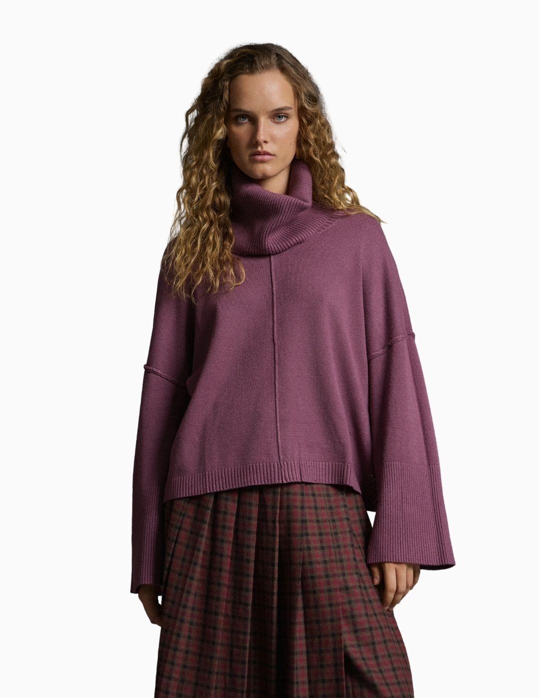 JERSEY BSB DE PUNTO CUELLO DESMONTABLE BURGUNDY