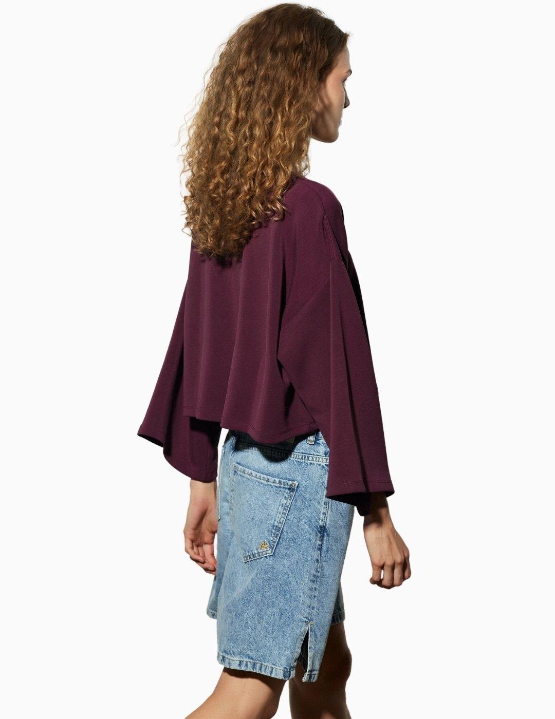 SUDADERA BSB MANGA ANCHA GRANATE