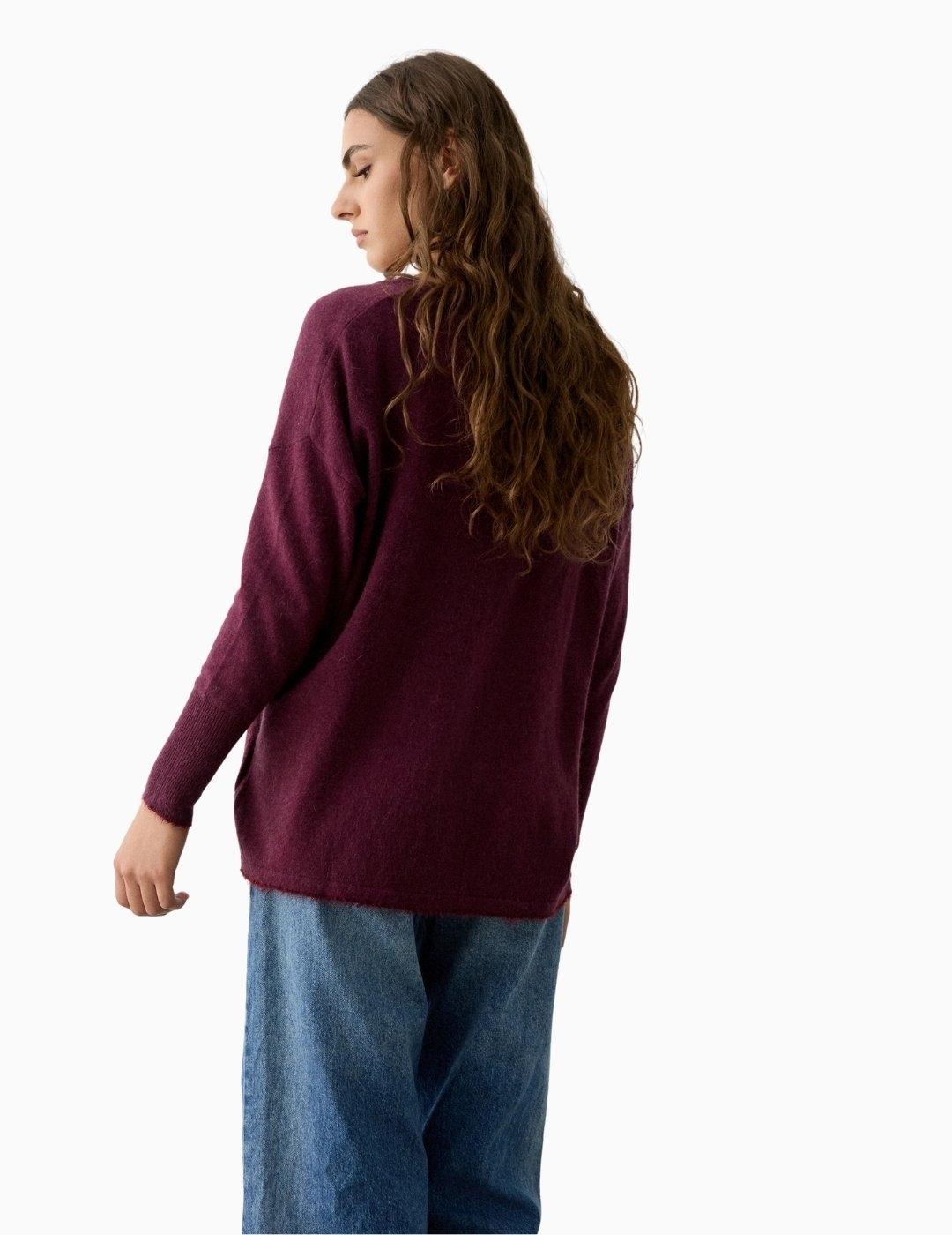 JERSEY BSB CUELLO PICO GRANATE