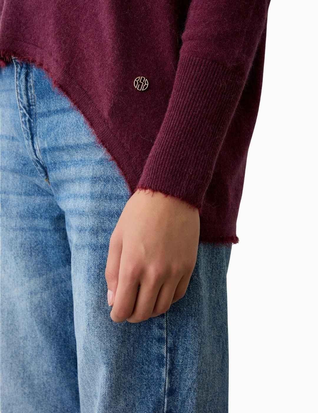 JERSEY BSB CUELLO PICO GRANATE