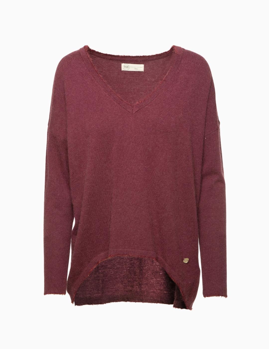 JERSEY BSB CUELLO PICO GRANATE