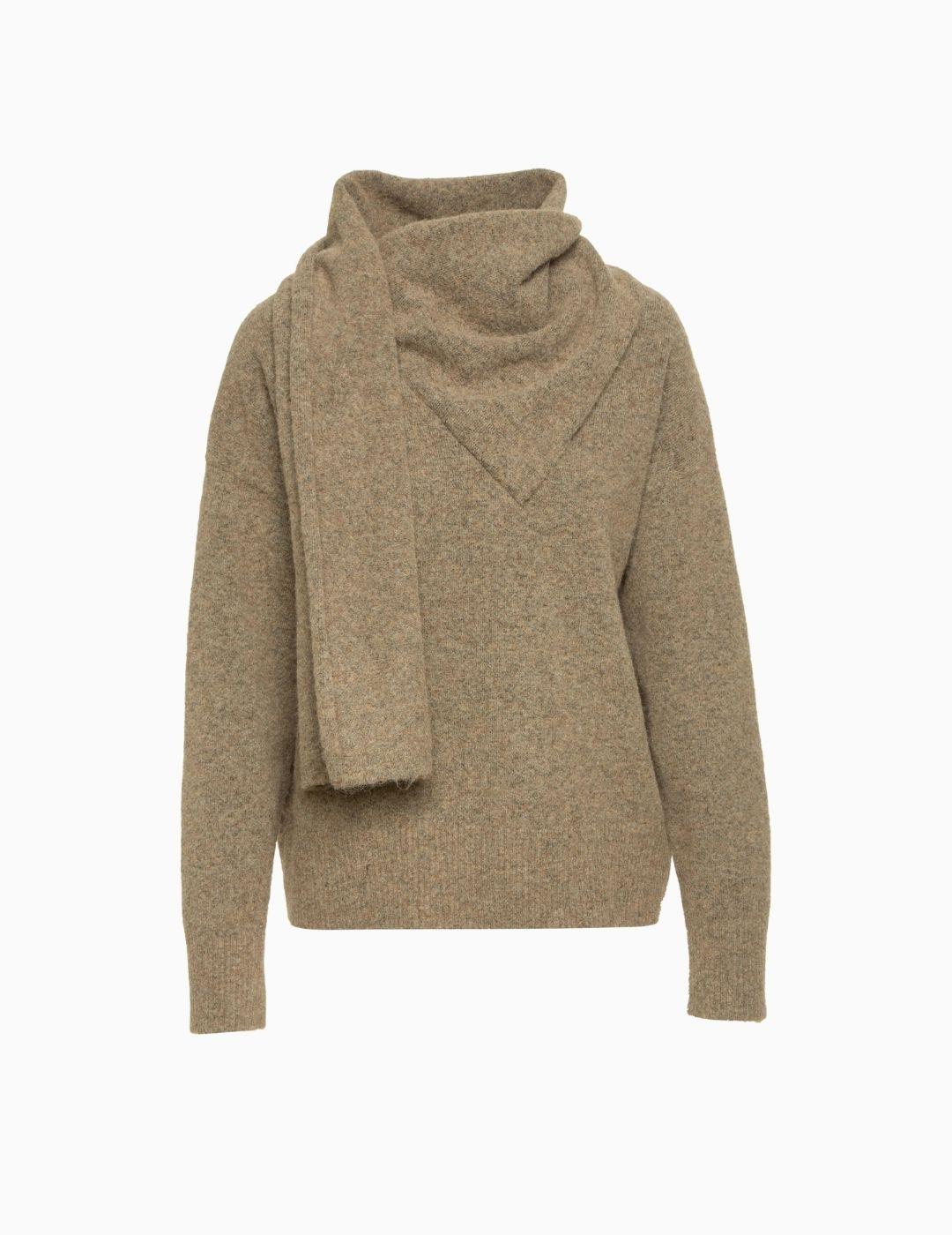 JERSEY BSB CUELLO CON BUFANDA BEIGE