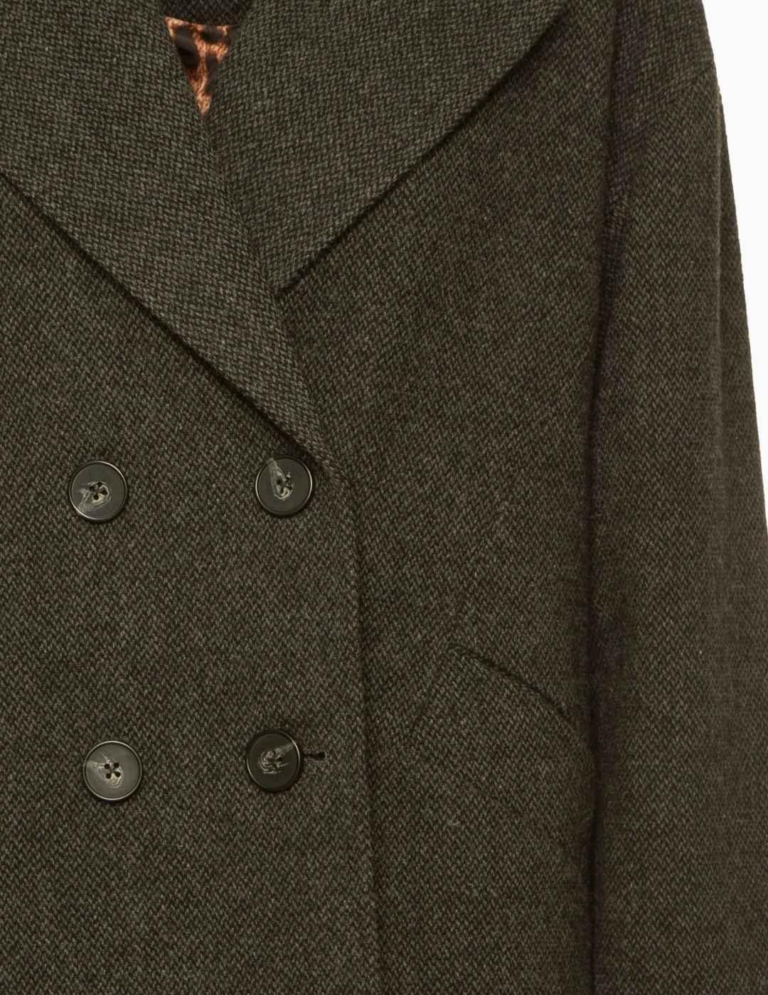 ABRIGO BSB DE PAÑO CRUZADO CAQUI