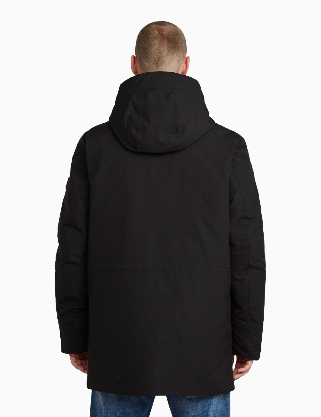 ABRIGO G-STAR ACOLCHADA Y CON CAPUCHA  NEGRA