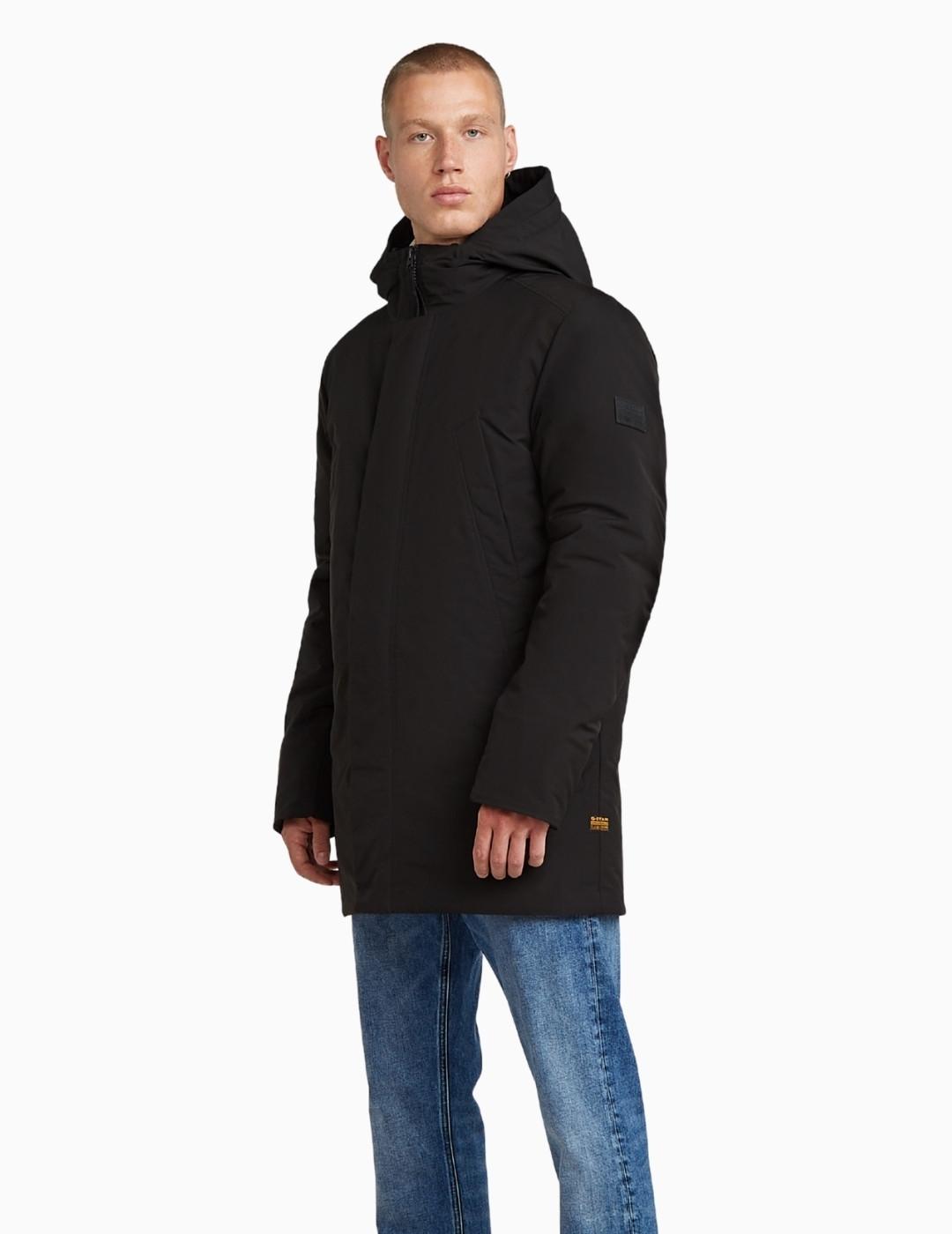ABRIGO G-STAR ACOLCHADA Y CON CAPUCHA  NEGRA