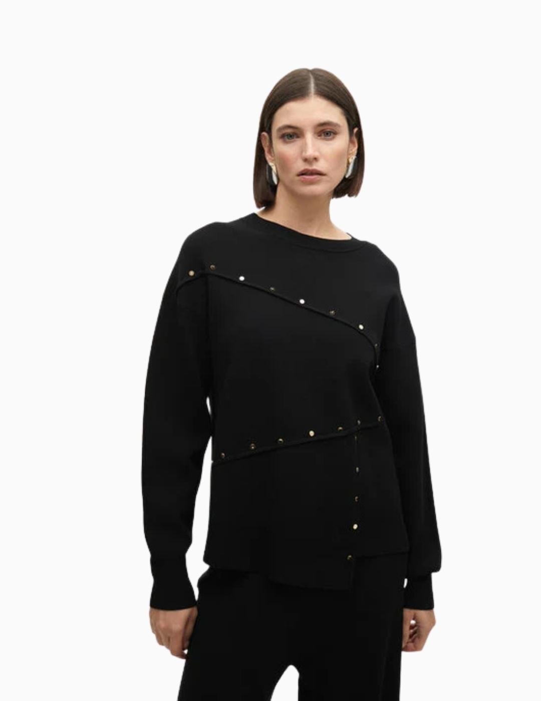 JERSEY LOLA CSDM PUNTO DESESTRUCTURADO TACHAS NEGR