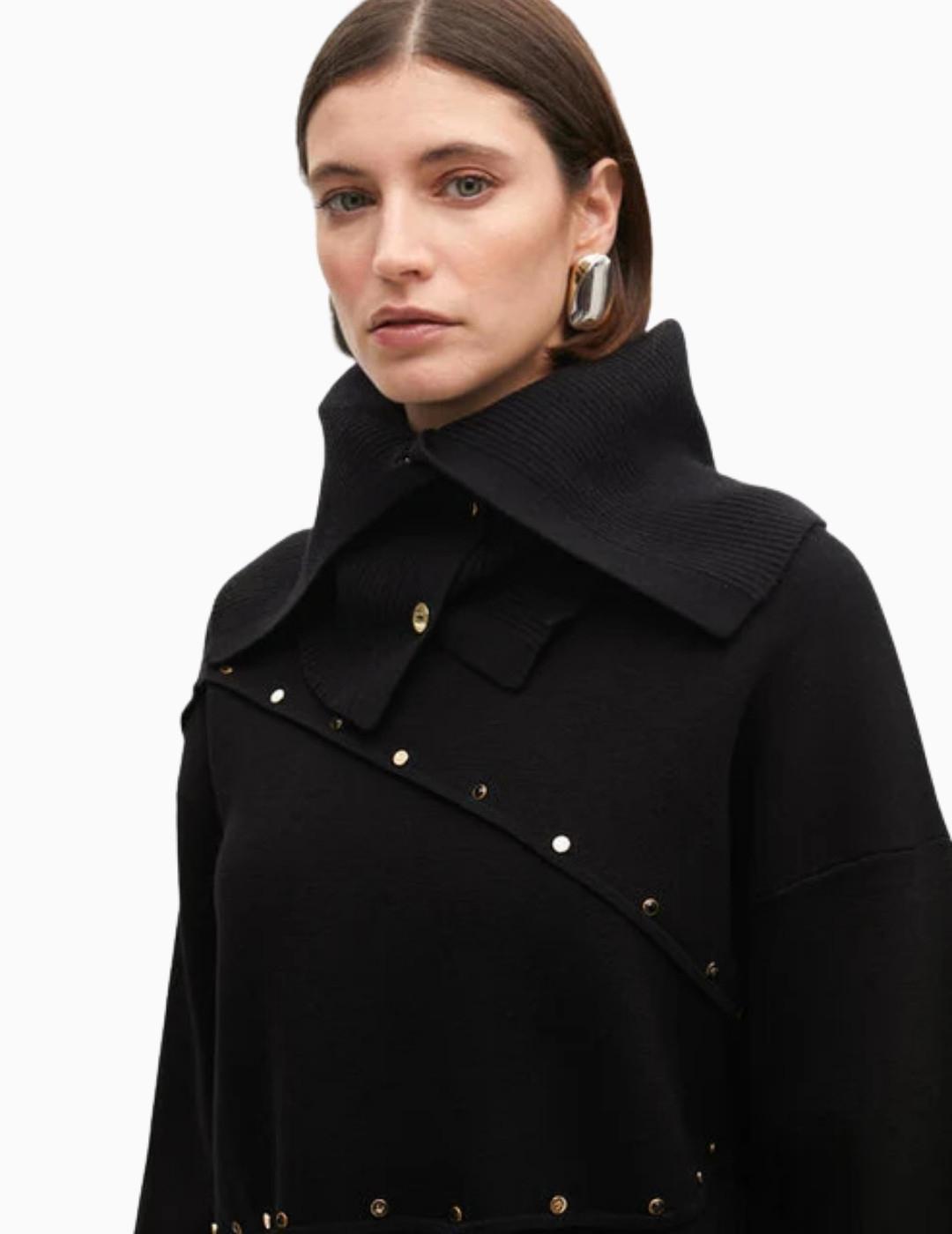 JERSEY LOLA CSDM PUNTO DESESTRUCTURADO TACHAS NEGR