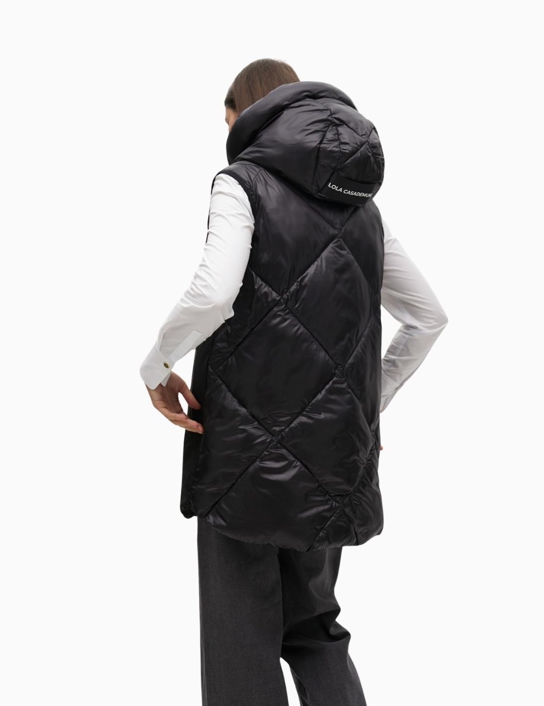 CHALECO  LOLA CSDM PLUMAS MIDI DOBLE TEJIDO