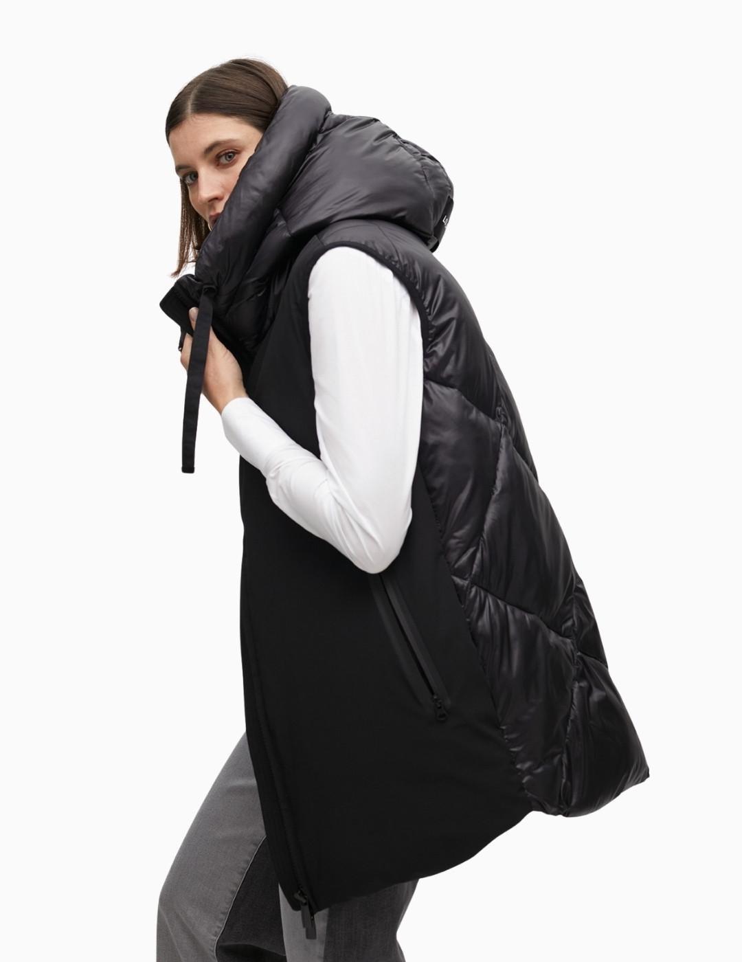 CHALECO  LOLA CSDM PLUMAS MIDI DOBLE TEJIDO