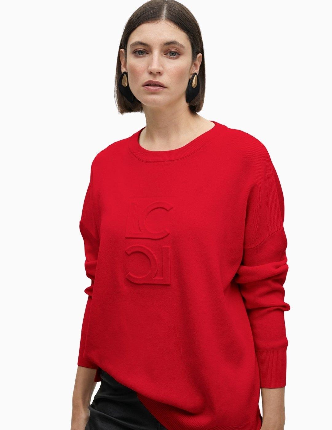 JERSEY  LOLA CSDM DETALLE LOGO EN RELIEVE ROJO