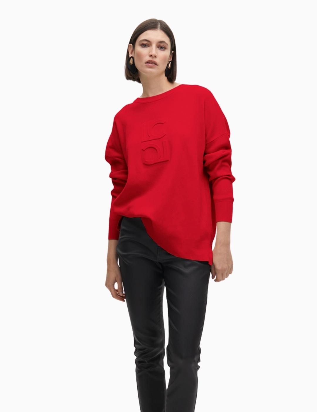 JERSEY  LOLA CSDM DETALLE LOGO EN RELIEVE ROJO