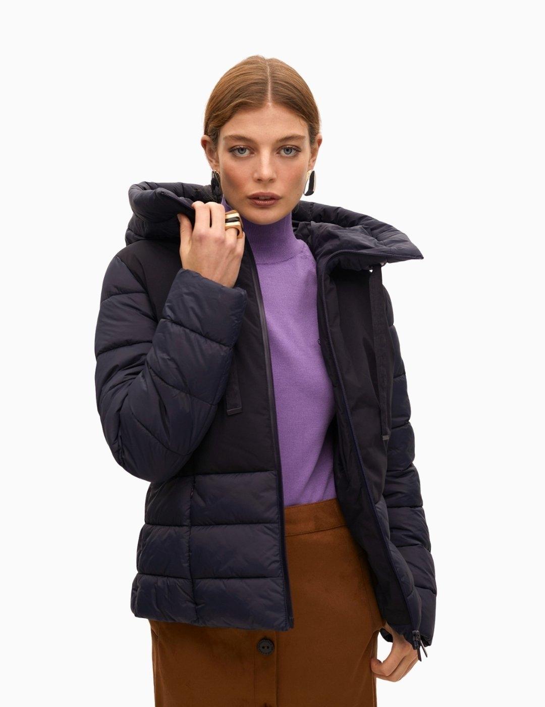 ANORAK  LOLA CSDM PLUMAS CONTRASTE NAVY