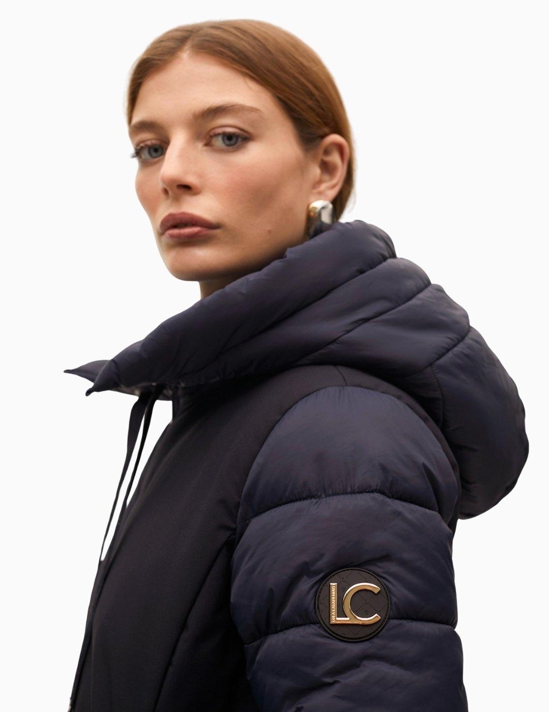 ANORAK  LOLA CSDM PLUMAS CONTRASTE NAVY