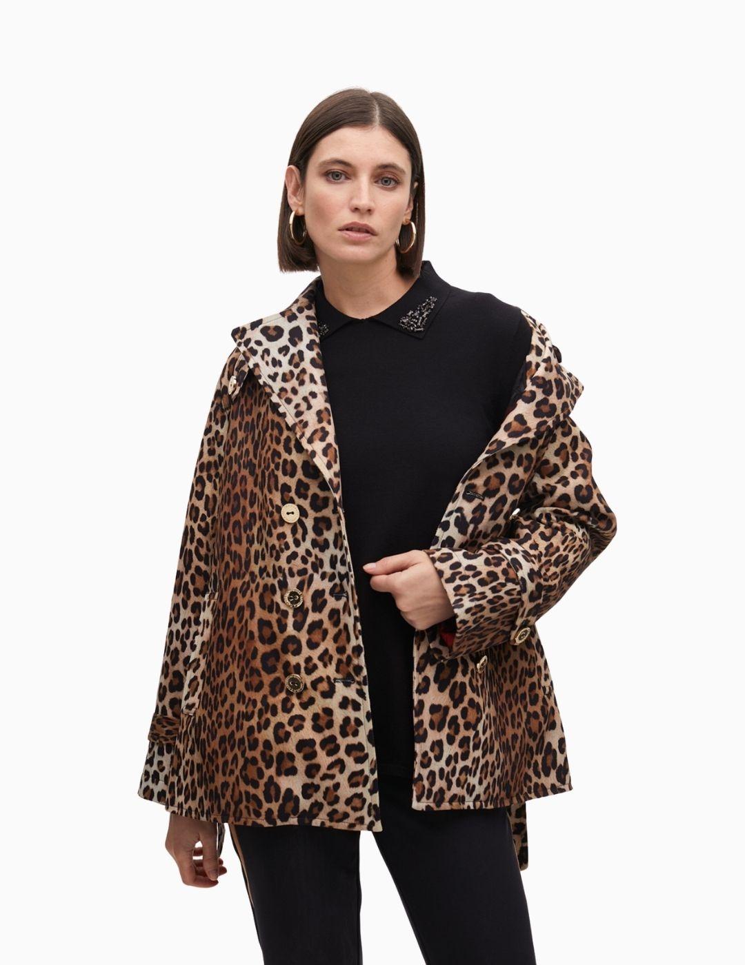 CHAQUETA  LOLA CSDM ANIMAL PRINT CINTURÓN