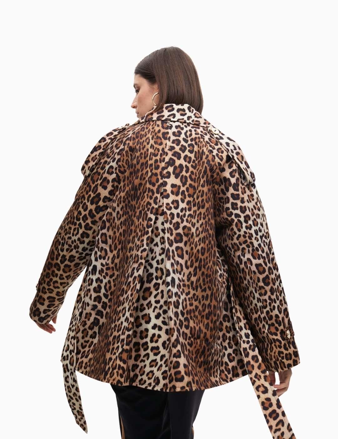 CHAQUETA  LOLA CSDM ANIMAL PRINT CINTURÓN