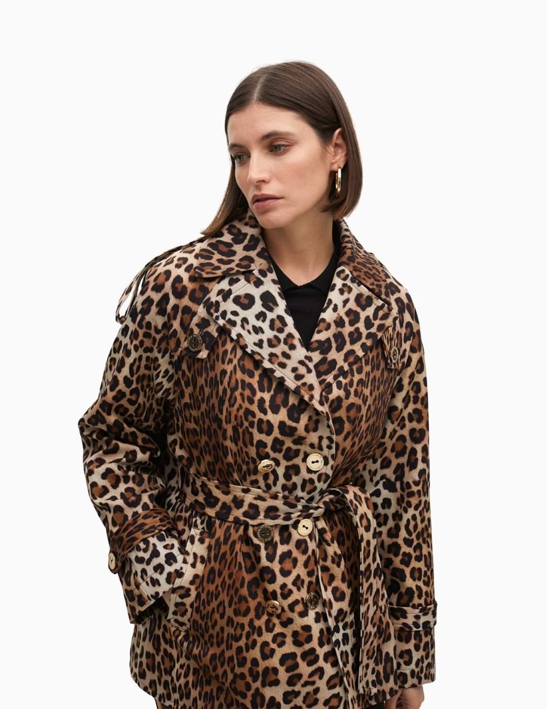 CHAQUETA  LOLA CSDM ANIMAL PRINT CINTURÓN