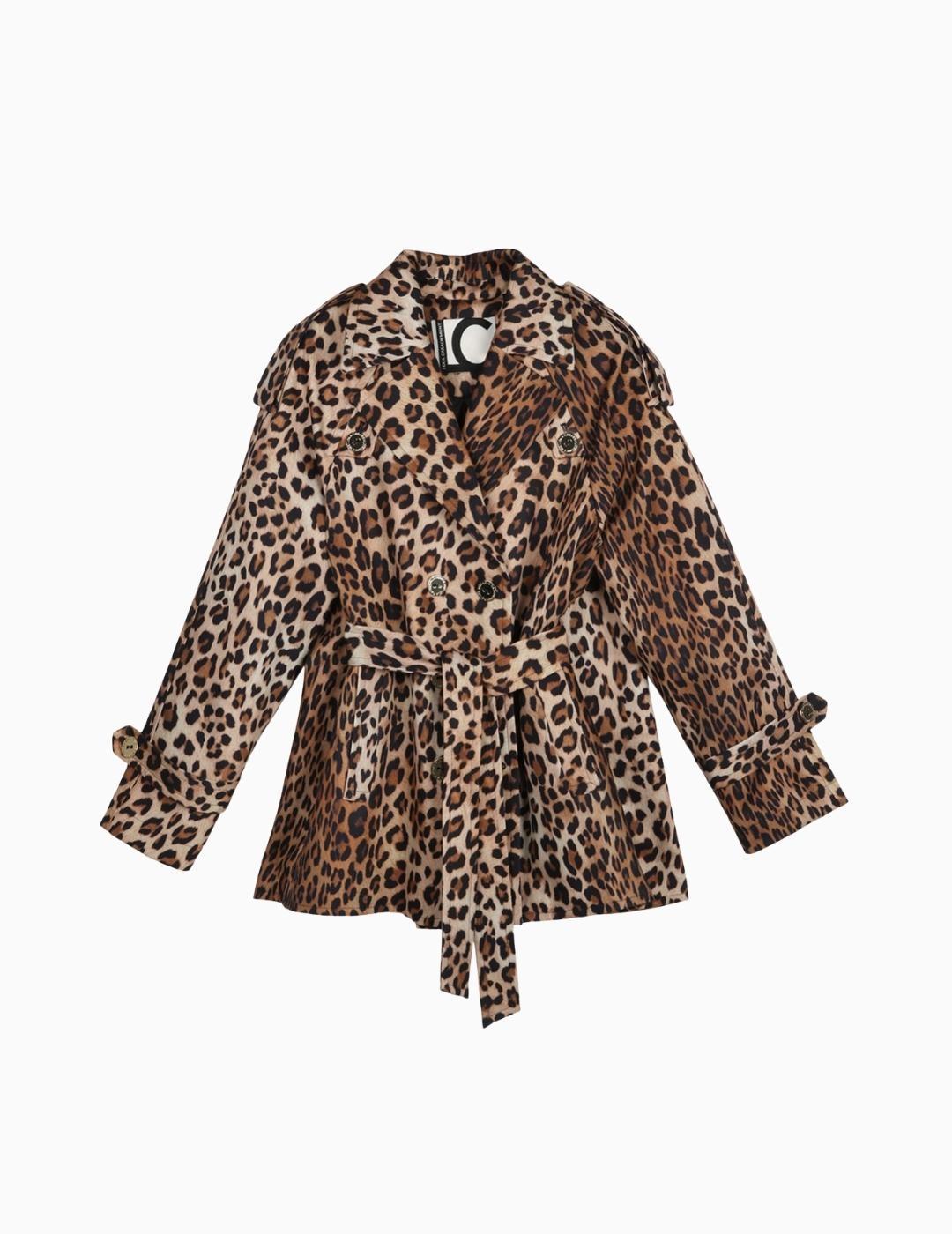 CHAQUETA  LOLA CSDM ANIMAL PRINT CINTURÓN