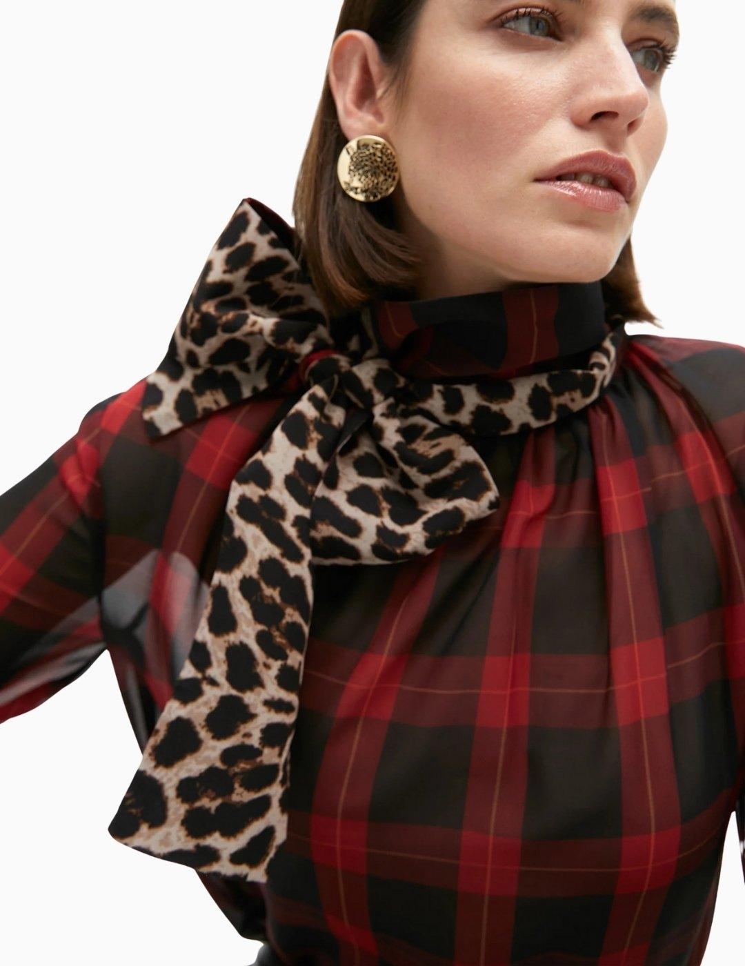 CAMISA  LOLA CSDM ANIMAL PRINT Y  TARTÁN