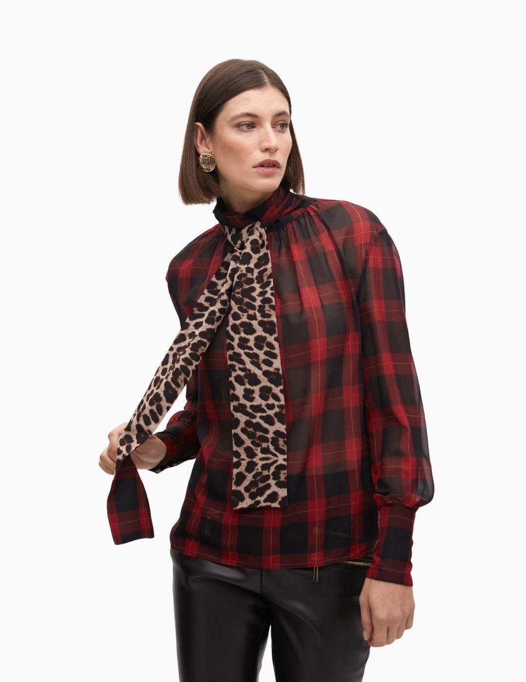 CAMISA  LOLA CSDM ANIMAL PRINT Y  TARTÁN