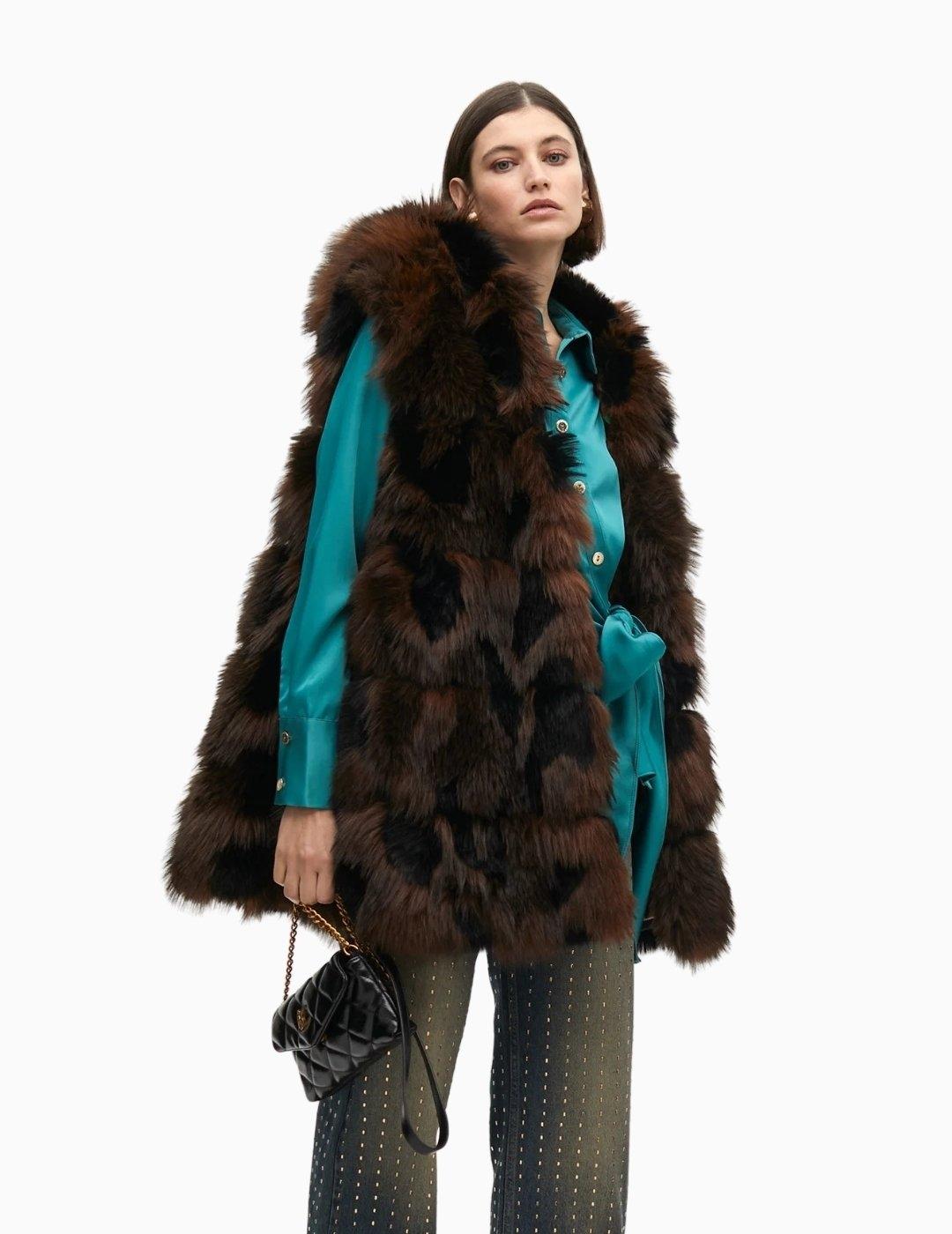 CHALECO  LOLA CSDM PELO LARGO ANIMAL PRINT