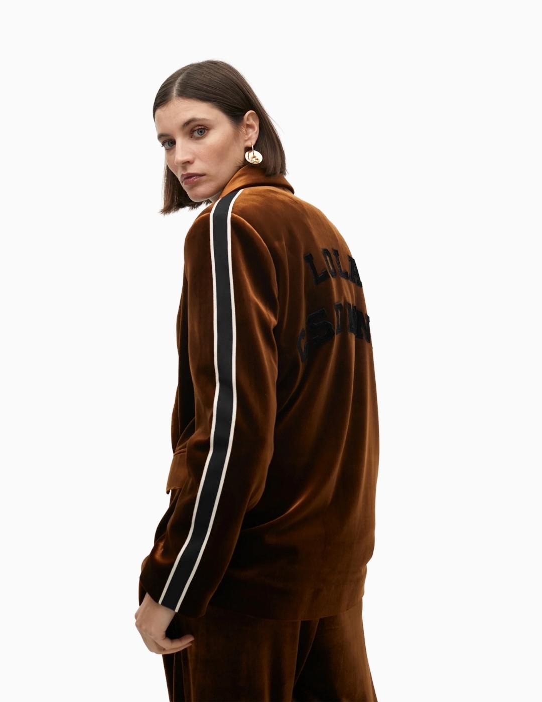 AMERICANA  LOLA CSDM VELVET DETALLE MANGA MARRÓN