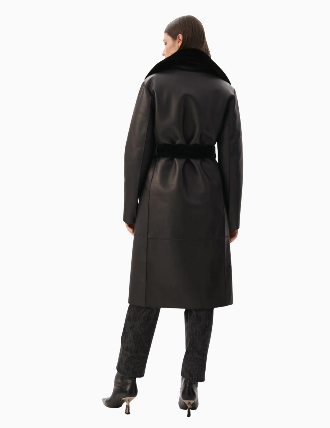 ABRIGO LOLA CSDM LARGO DOBLE FAZ REVERSIBLE NEGRO