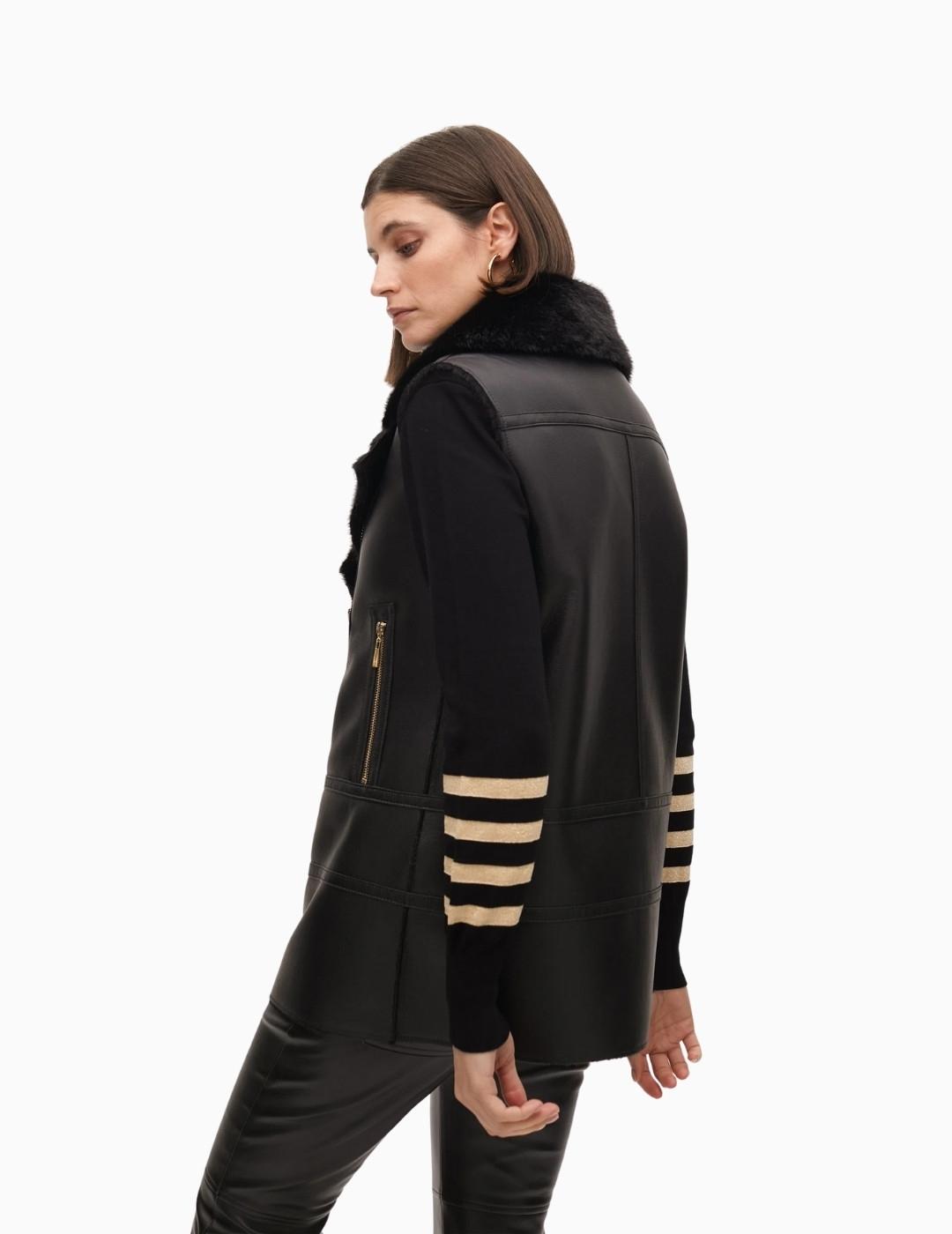 CHALECO LOLA CSDM DOBLE FAZ MIDI NEGRO