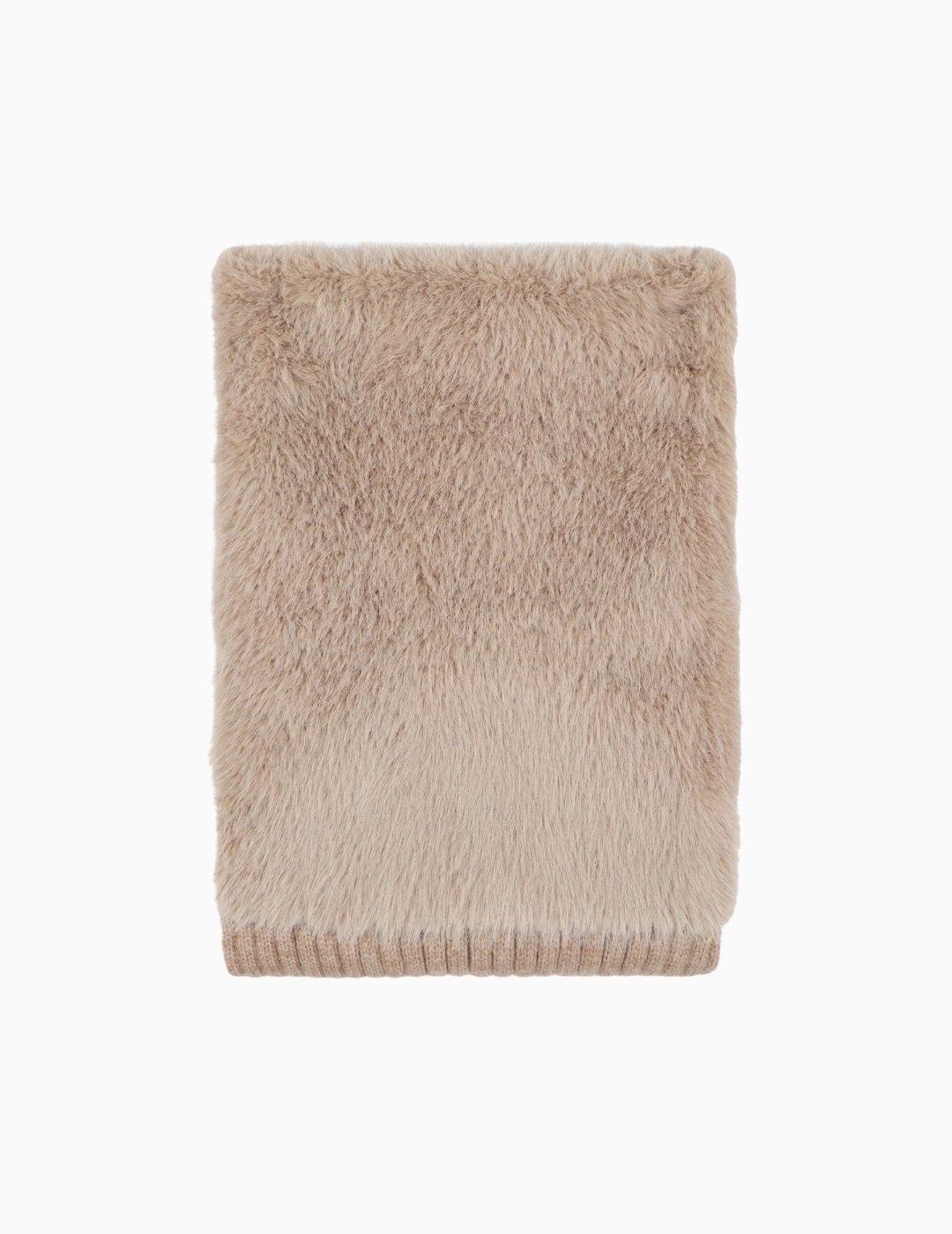 BUFANDA LOLA CSDM COMBINADA PUNTO Y PELO CRUDO