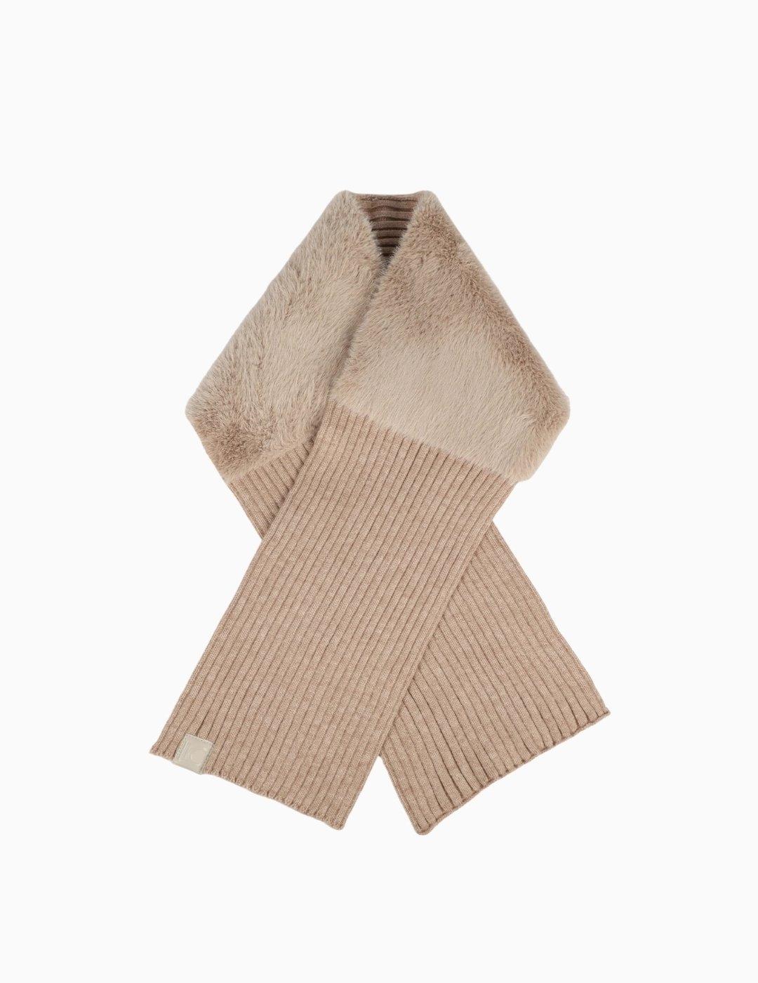 BUFANDA LOLA CSDM COMBINADA PUNTO Y PELO CRUDO