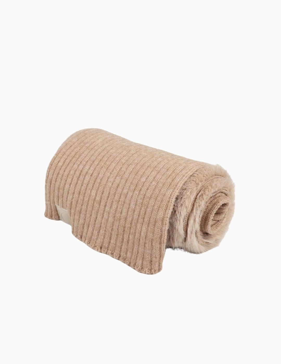 BUFANDA LOLA CSDM COMBINADA PUNTO Y PELO CRUDO