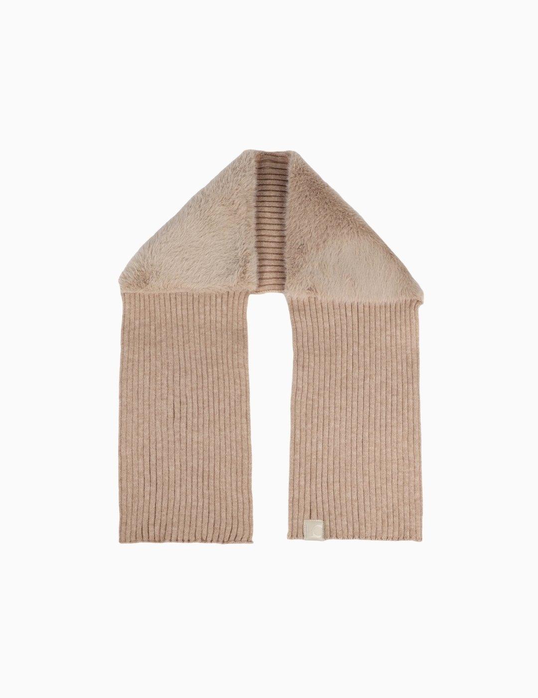 BUFANDA LOLA CSDM COMBINADA PUNTO Y PELO CRUDO