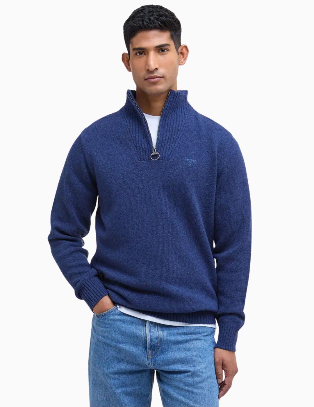 JERSEY BARBOUR ESSENTIAL HALF-ZIP