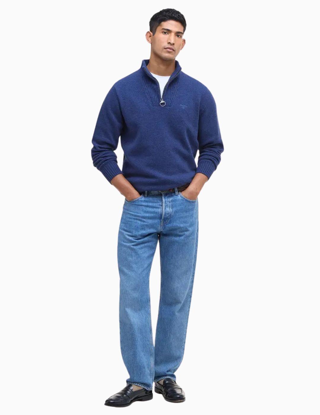 JERSEY BARBOUR ESSENTIAL HALF-ZIP