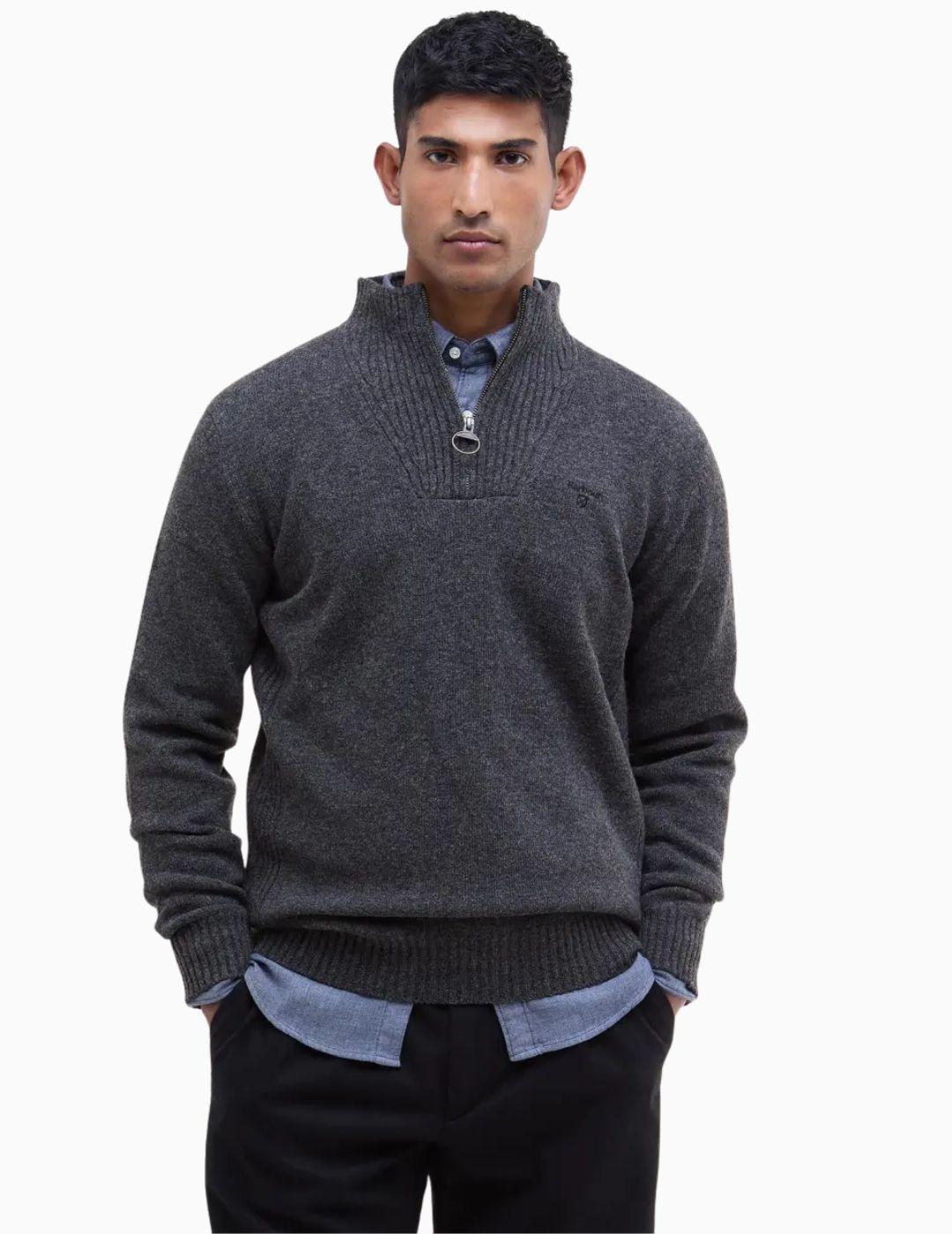 JERSEY BARBOUR HALF-ZIP