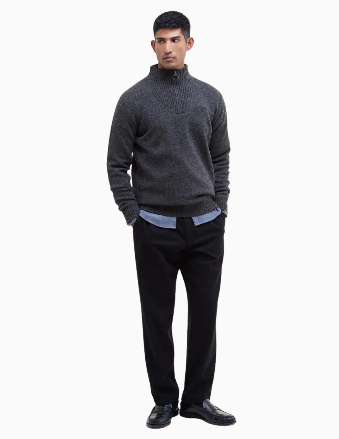 JERSEY BARBOUR HALF-ZIP