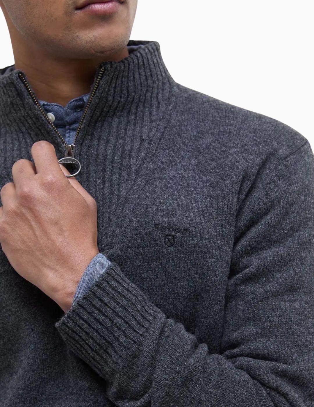 JERSEY BARBOUR HALF-ZIP